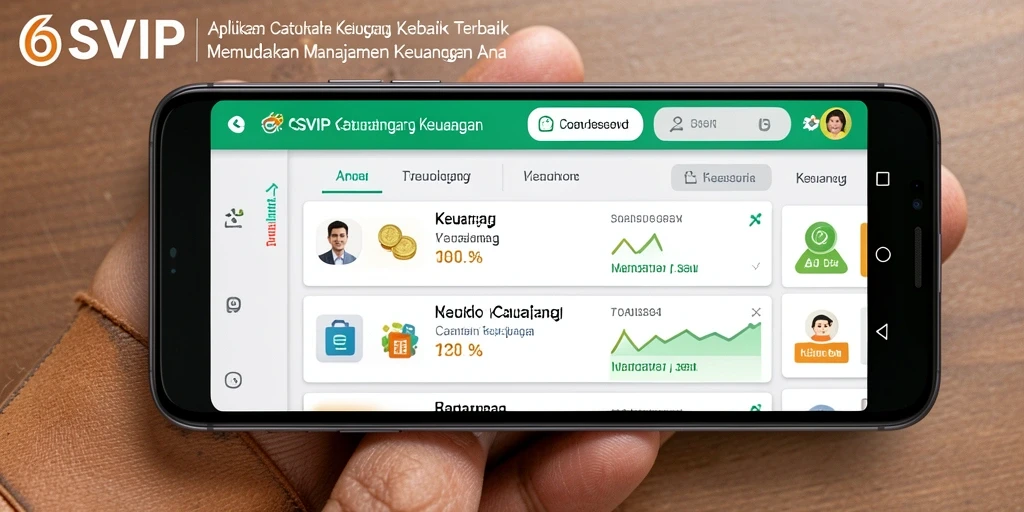 Tampilan antarmuka aplikasi 6SVIP untuk Catatan Keuangan yang user-friendly.