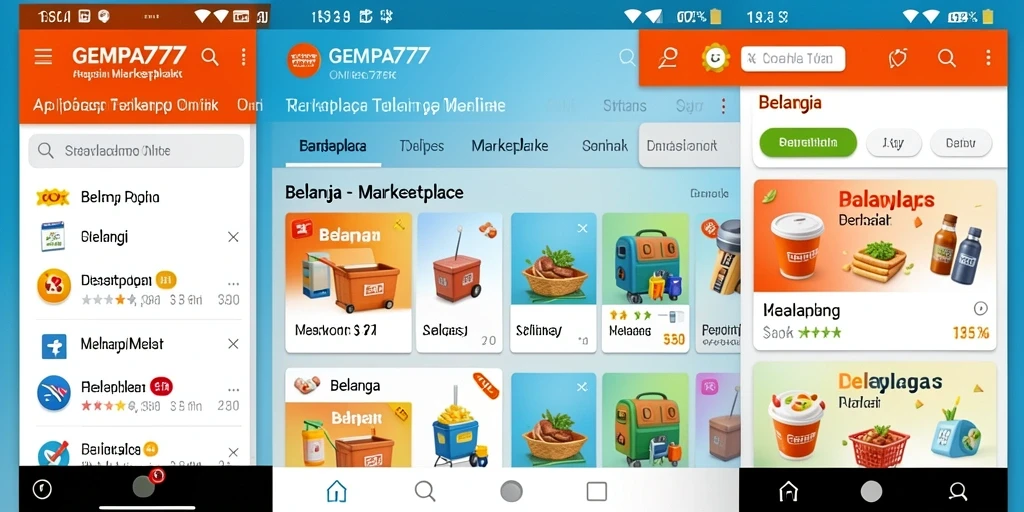 Antarmuka pengguna GEMPA777 yang intuitif dan modern untuk belanja online.