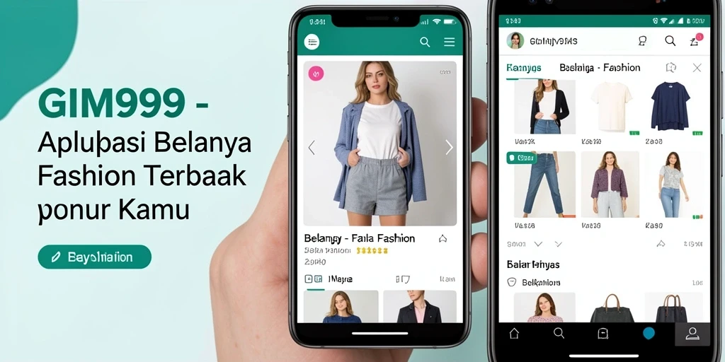 Antarmuka GIM999 yang menarik dan mudah digunakan untuk belanja fashion.