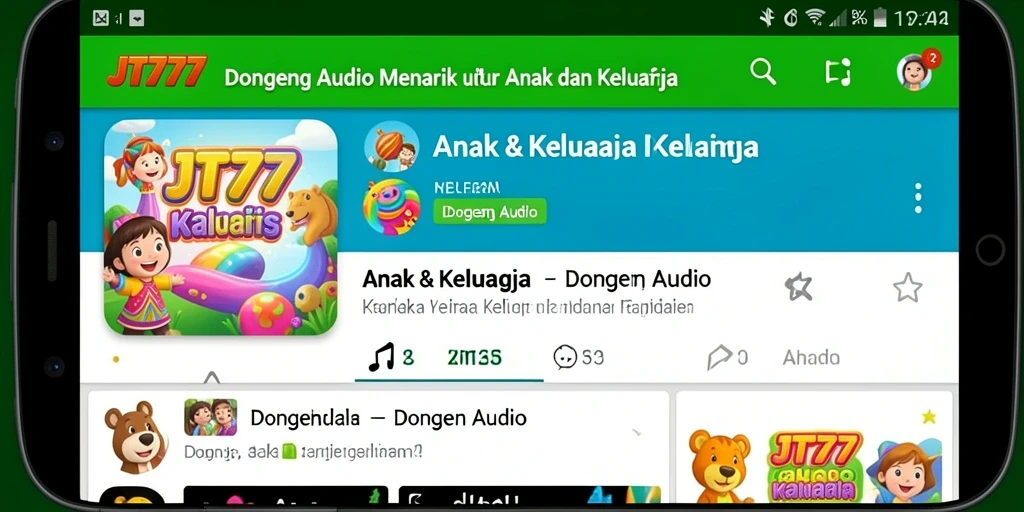 Antarmuka JT777 yang intuitif dan ramah anak untuk Dongeng Audio.