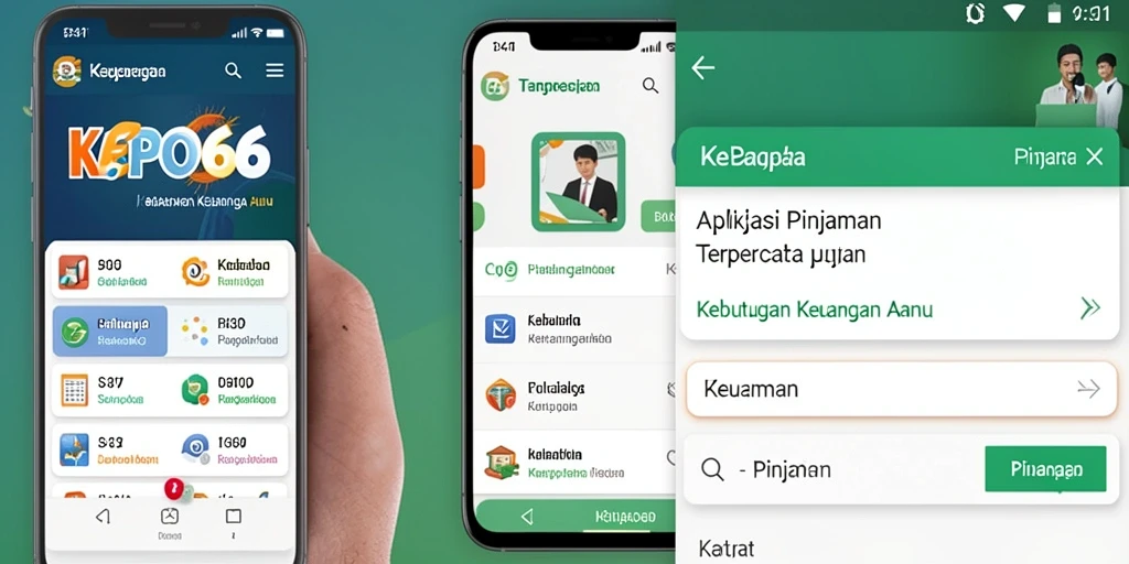 Antarmuka aplikasi KEPO66 yang mudah digunakan untuk pengajuan pinjaman.