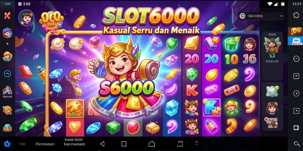 Antarmuka permainan SLOT6000 yang menarik dan interaktif.