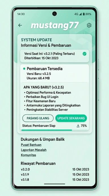 Riwayat Versi Mustangs77 untuk Pengguna Android